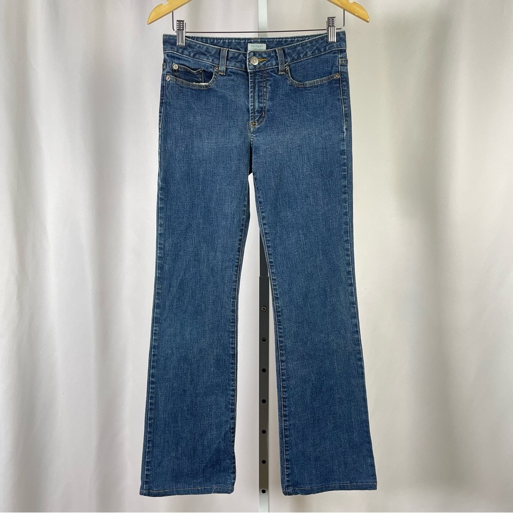 Halogen Women's Size 4 Flare Leg Blue Jeans Retro Medium Wash